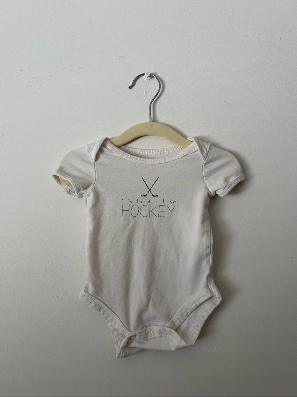 Indigo White Baby Hockey Graphic One-Piece